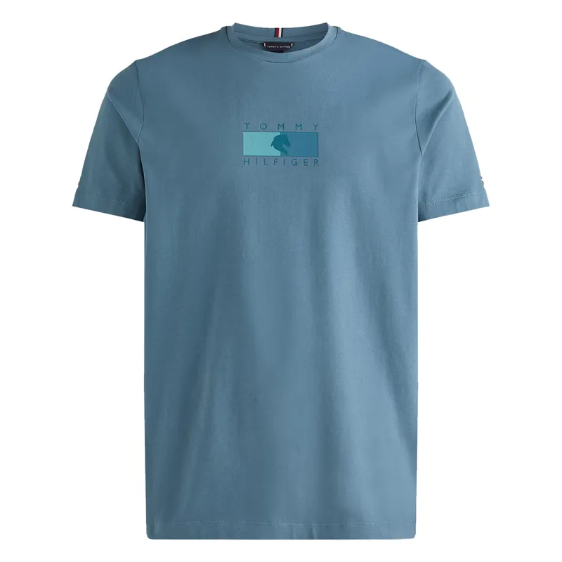 Tommy Hilfiger Men's Burned Out Logo T-Shirt - Mercury Marine